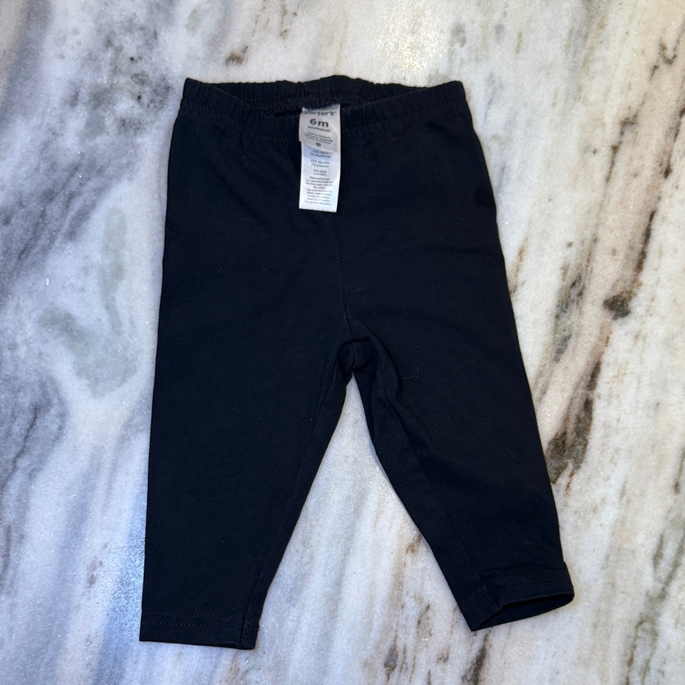 Kids Black Leggings Sz 6 months